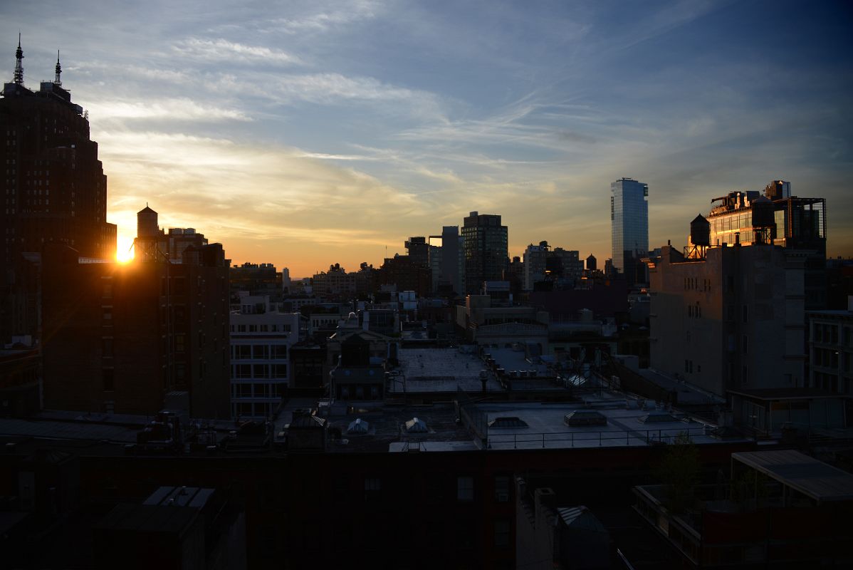 05-10 Sunset On AT and T Long Distance Building And Trump Soho From My Room At NoMo SoHo New York City